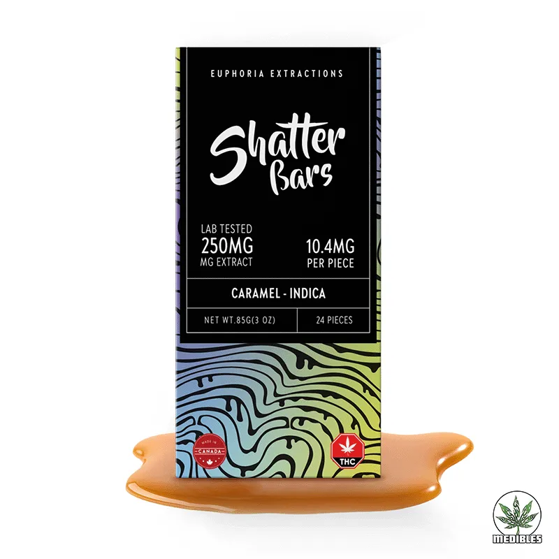 Euphoria Extractions Shatter Bars Indica - Mohawk Medibles