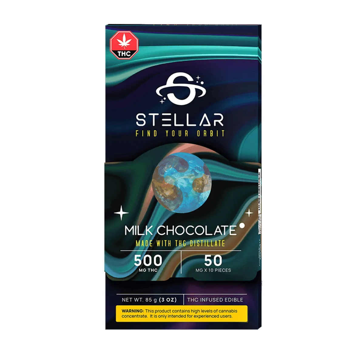 STELLAR THC Milk Chocolate Bar - Mohawk Medibles