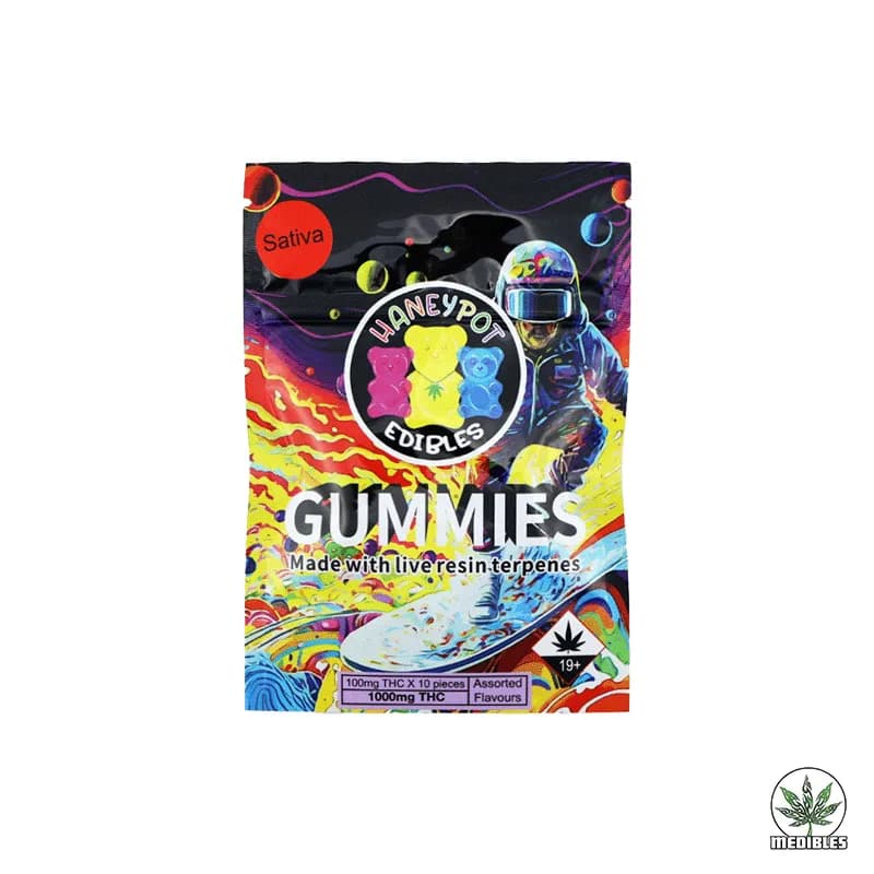 Haneypot Edibles Live Resin Terpene Gummies 1000mg - Mohawk Medibles