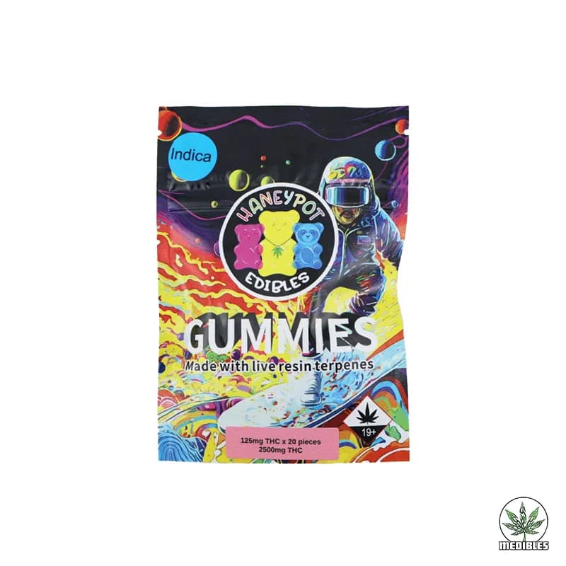 Haneypot Edibles Live Resin Terpene Gummies 2500mg - Mohawk Medibles