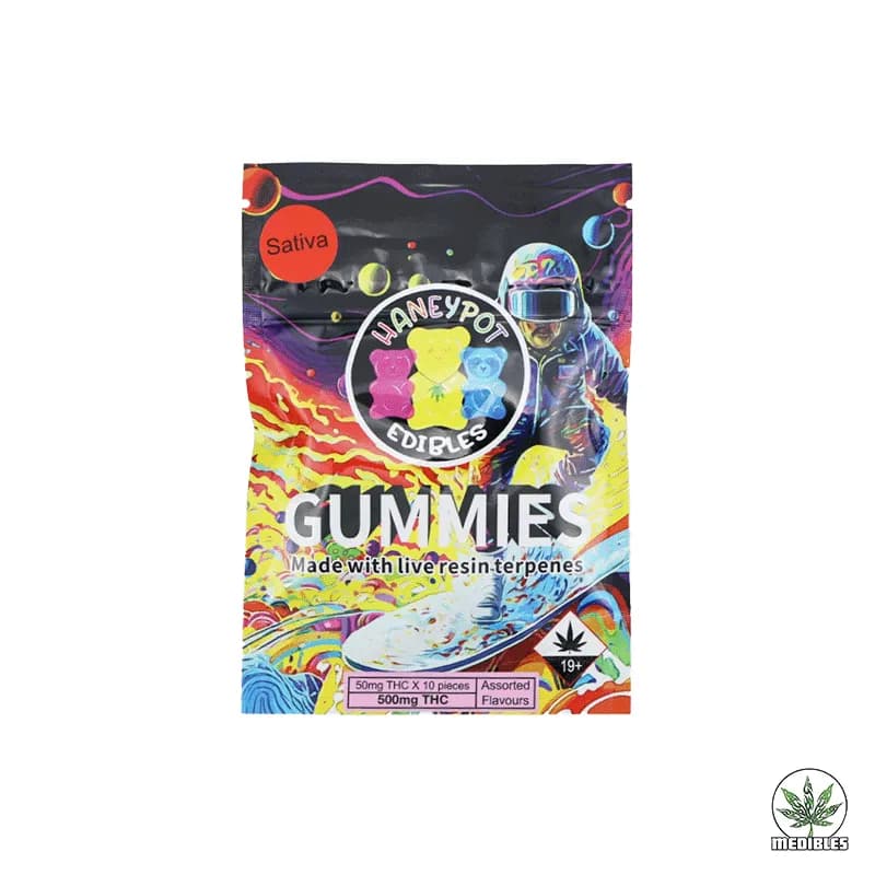 Haneypot Edibles Live Resin Terpene Gummies 500mg - Mohawk Medibles